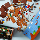 A clever Lego treadmill turned on its side recreates the first level of Super Mario Bros.